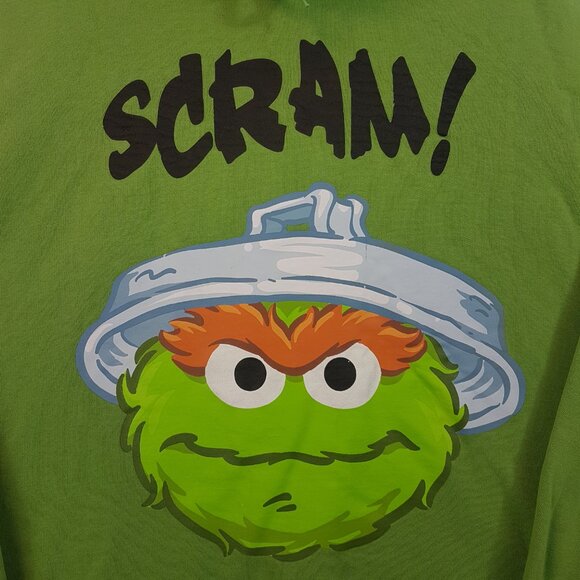 Vintage 2012 Sesame Street Hoodie Extra Large US XL Oscar the Grouch Licensed - Picture 3 of 16